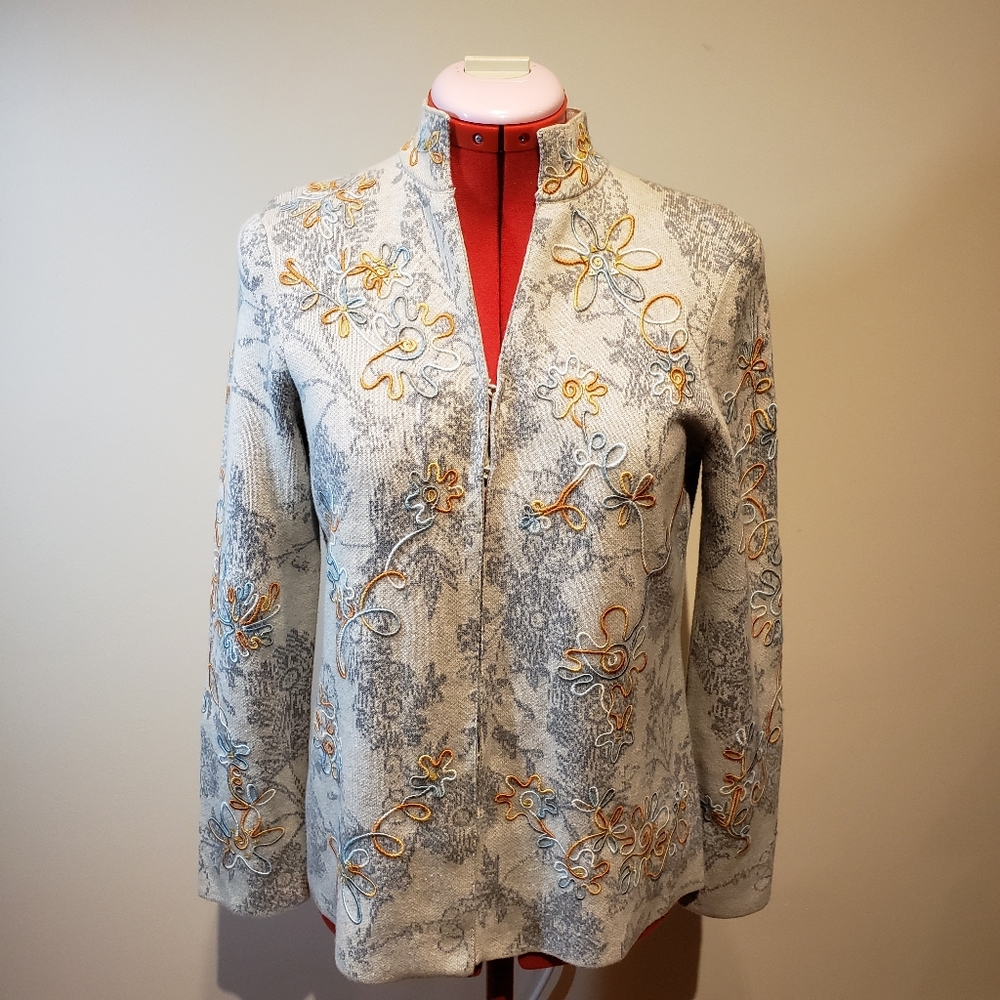 NWOT embroderied Sigrid Olsen cardigan/jacket